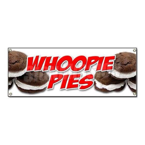 Signmission WHOOPIE PIES BANNER SIGN cake pie fresh baked dessert sweet shop bakery bake B-Whoopie Pies - main
